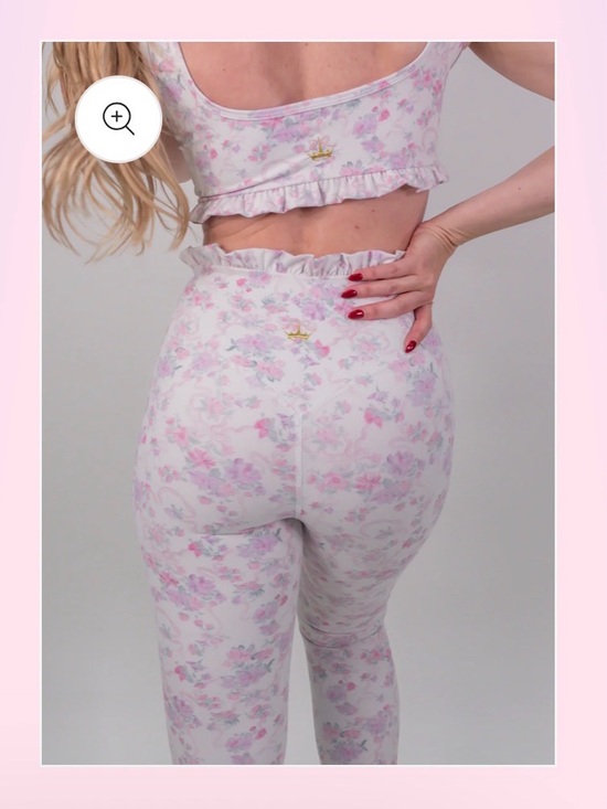 castle confidential Pants - Princess Disney Inspired Floral High-Waist Leggings - Pink Floral